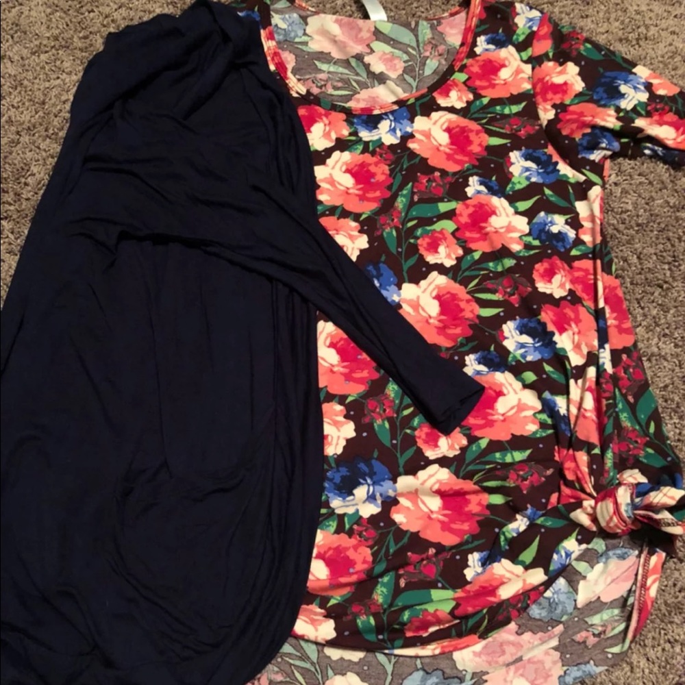 Lularoe top & cardigan